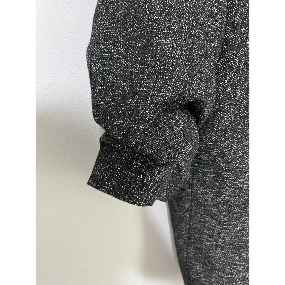 H&M Gathered Sleeve Women's Blazer. Black With White Threading Size XL NWT - Picture 4 of 7